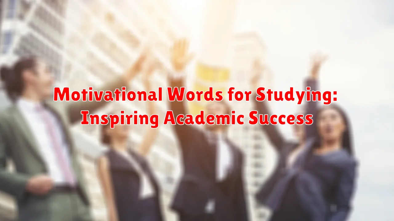 Motivational Words for Studying: Inspiring Academic Success
