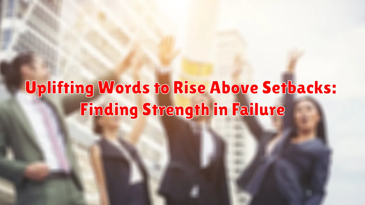 Uplifting Words to Rise Above Setbacks: Finding Strength in Failure
